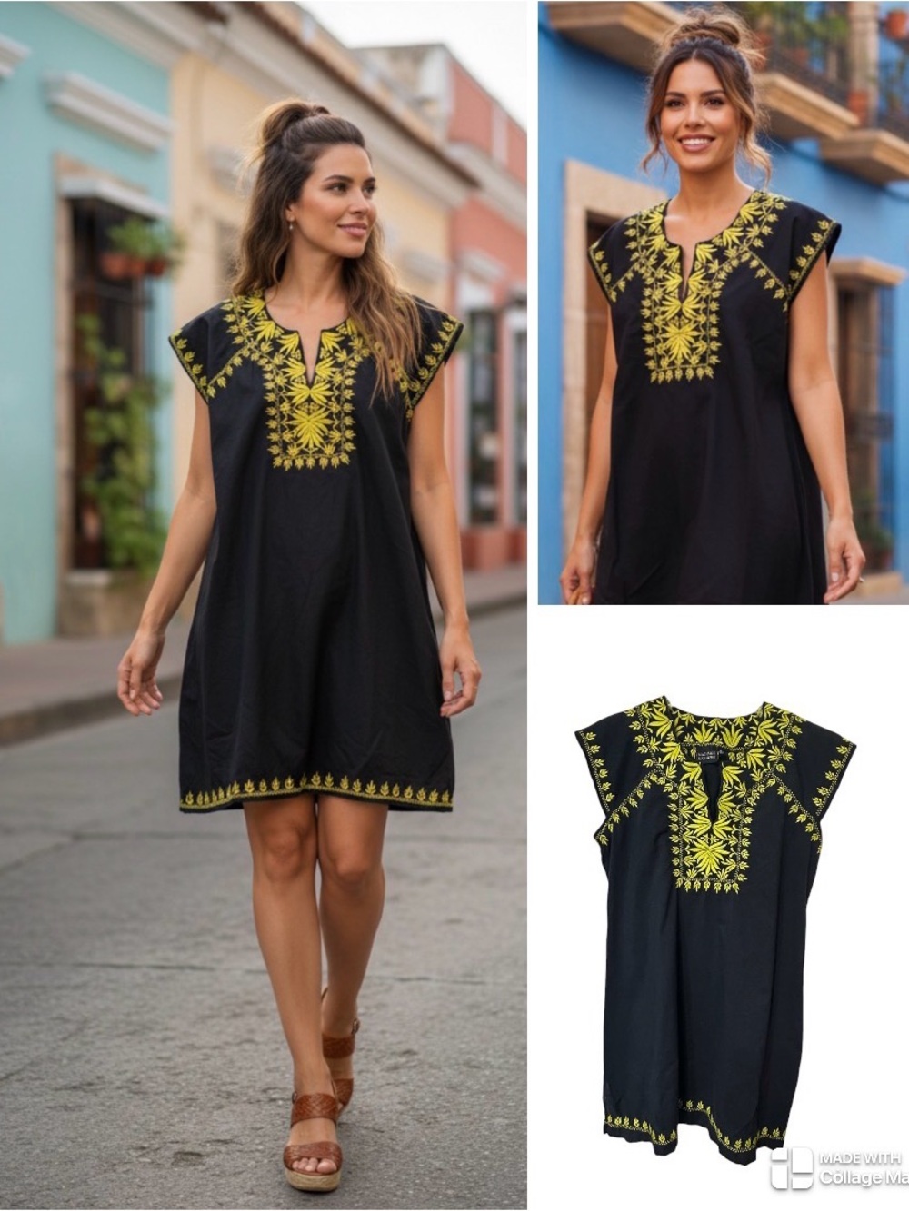 Madison Mathews embroidered cotton dress